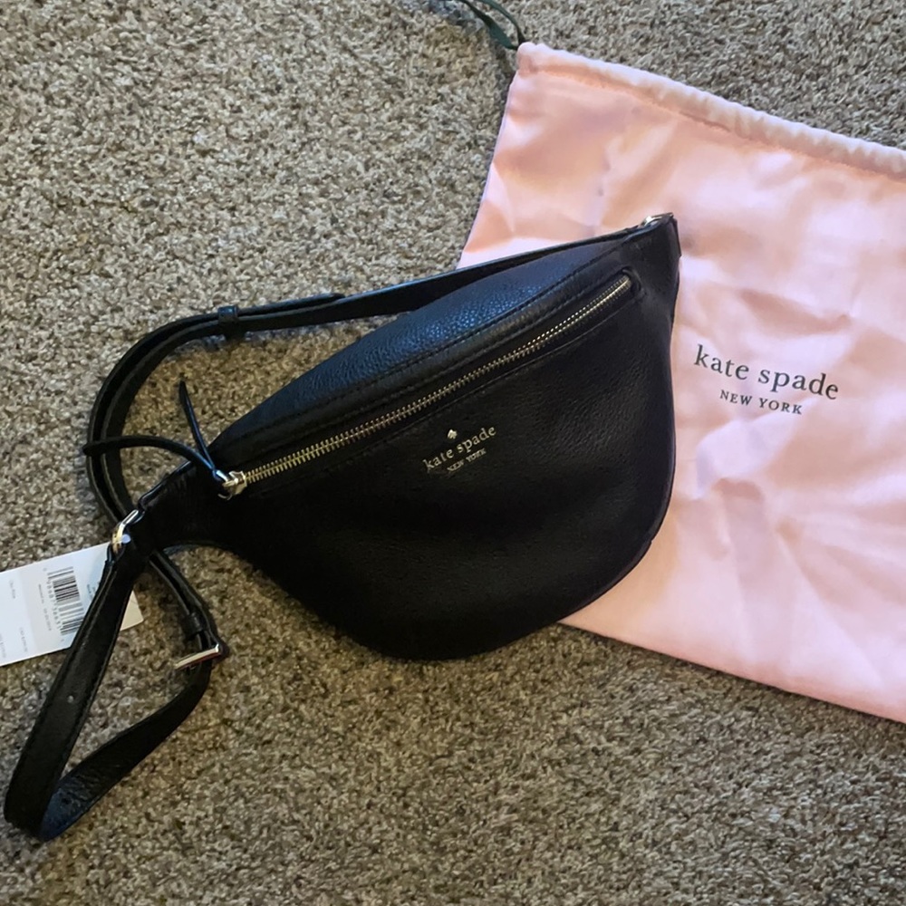 Kate Spade Jackson Black Leather Belt Bag
